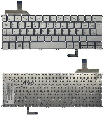 Клавиатура за лаптоп Acer Aspire S7-191 Сребриста Без Рамка с Подсветка / Silver Without Frame US/UK With Backlit