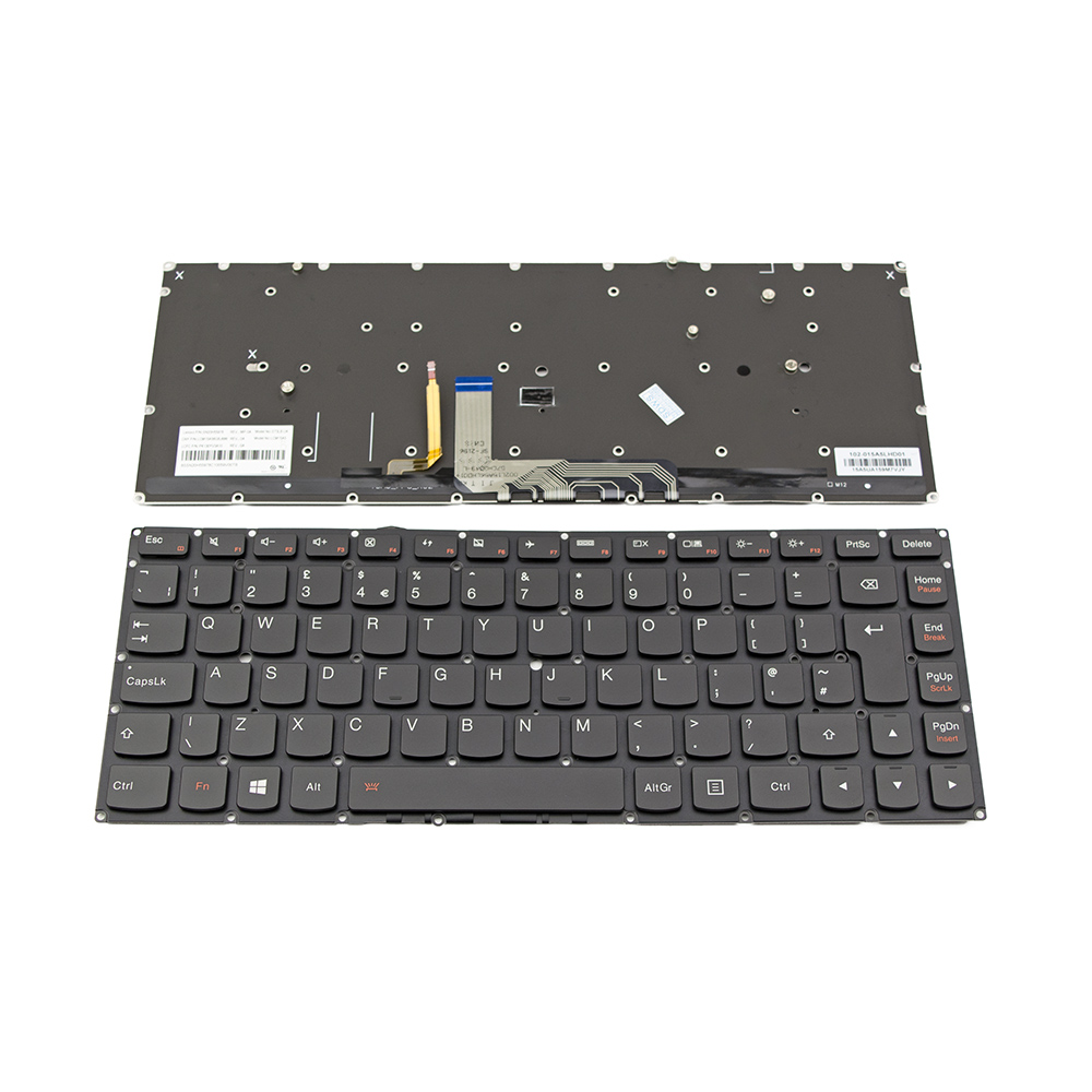 Клавиатура за лаптоп Lenovo Yoga 900-13ISK Yoga 4 Pro Black Without Frame With Backlit UK / Черна Без Рамка С Подсветка (Голям Ентър) | JAR Computers Клавиатура за лаптоп Lenovo Yoga 900-13ISK Yoga 4 Pro Black Without Frame With Backlit UK / Черна Без Рамка С Подсветка (Голям Ентър)