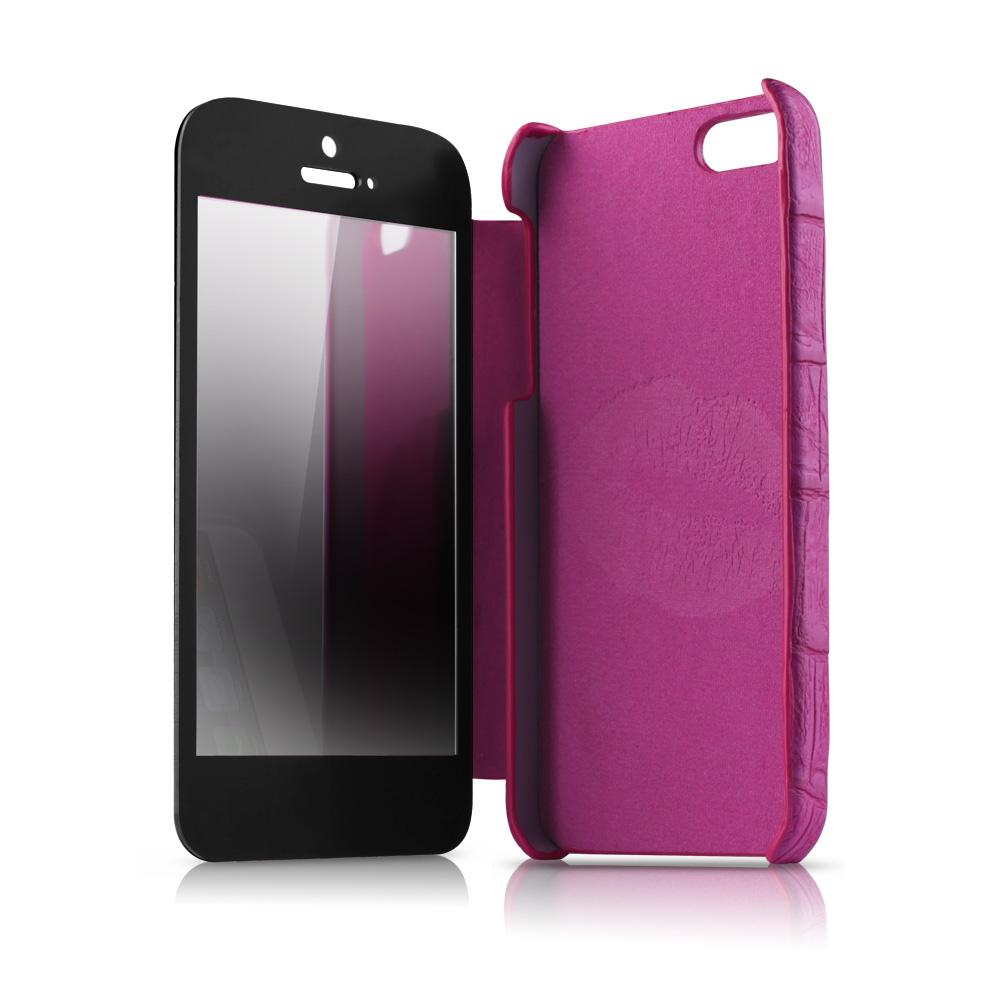 Кожен калъф, тип портфейл и поставка за iPhone 5, iPhone 5S, iPhone SE - Itskins Lipstick Leather Case (розов) | JAR Computers Кожен калъф, тип портфейл и поставка за iPhone 5, iPhone 5S, iPhone SE - Itskins Lipstick Leather Case (розов)
