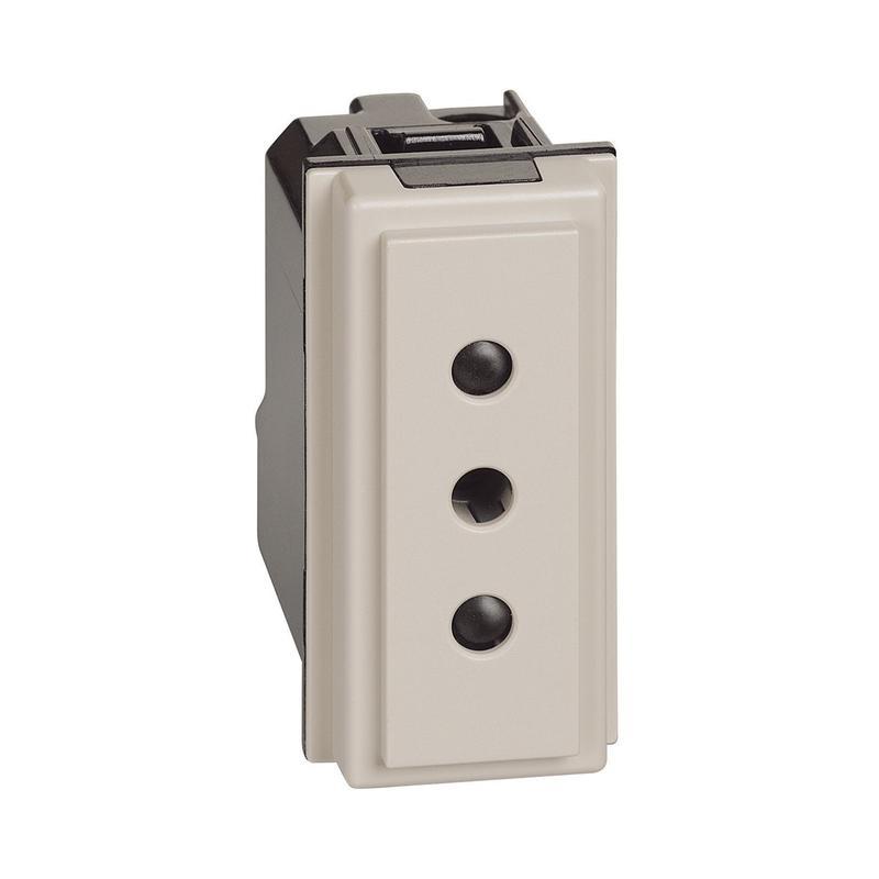 Контакт италиански стандарт 2Р+Е 10А 1M Крем - bticino Living Now KM4113 | JAR Computers Контакт италиански стандарт 2Р+Е 10А 1M Крем - bticino Living Now KM4113