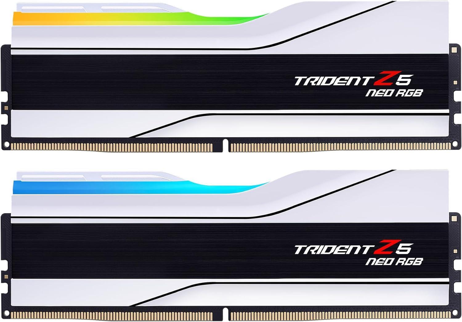 Памет G.SKILL Trident Z5 Neo RGB White 64GB(2x32GB) DDR5 PC5-48000 6000MHz CL30 F5-6000J3036G32GX2-TZ5NRW