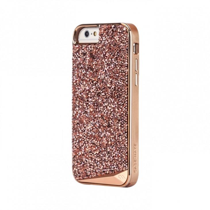 Поликарбонатов кейс с кристали за iPhone 6S Plus, iPhone 6 Plus - CaseMate Brilliance Case (розово злато) | JAR Computers Поликарбонатов кейс с кристали за iPhone 6S Plus, iPhone 6 Plus - CaseMate Brilliance Case (розово злато)