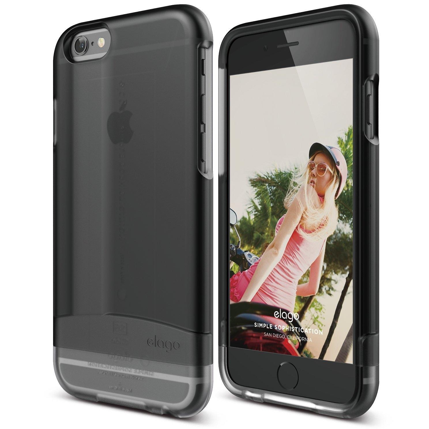 Слайдър кейс и защитни покрития за дисплея и задната част за iPhone 6 - Elago S6 Glide Frosted Case (тъмносив-прозрачен) | JAR Computers Слайдър кейс и защитни покрития за дисплея и задната част за iPhone 6 - Elago S6 Glide Frosted Case (тъмносив-прозрачен)