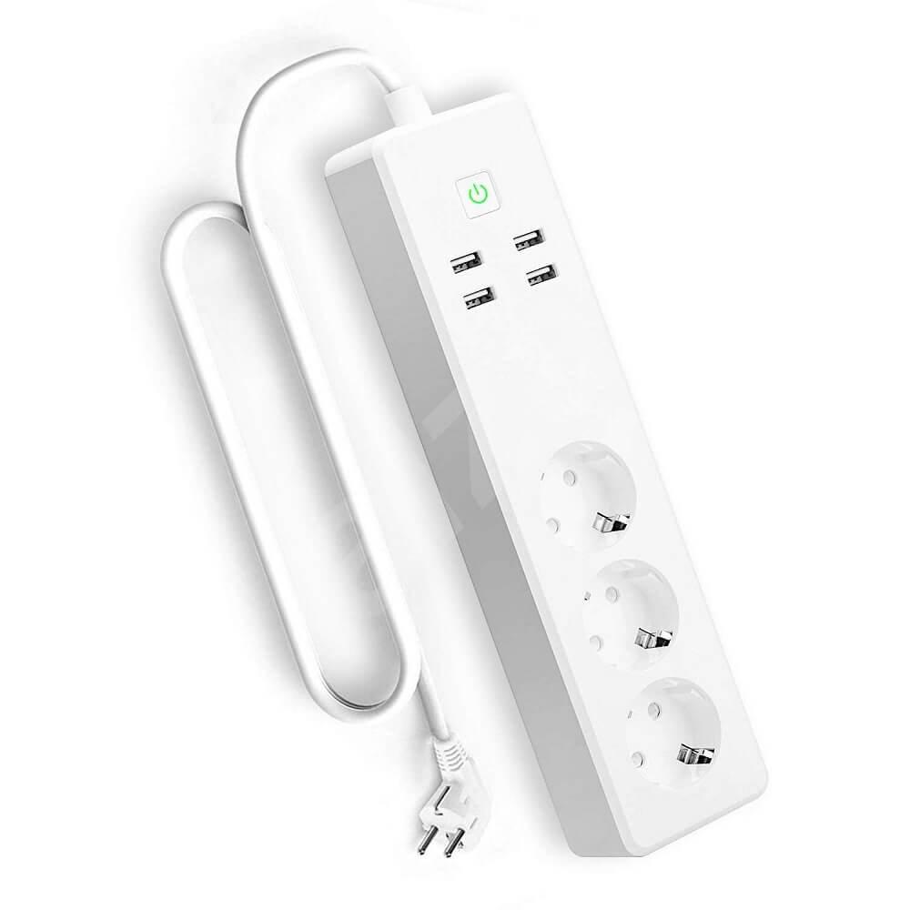 Смарт WiFi разклонител с 3 гнезда и 4 USB изхода за Android и iOS - Meross Smart WiFi Power Strip 3 AC + 4 USB Ports (бял) | JAR Computers Смарт WiFi разклонител с 3 гнезда и 4 USB изхода за Android и iOS - Meross Smart WiFi Power Strip 3 AC + 4 USB Ports (бял)