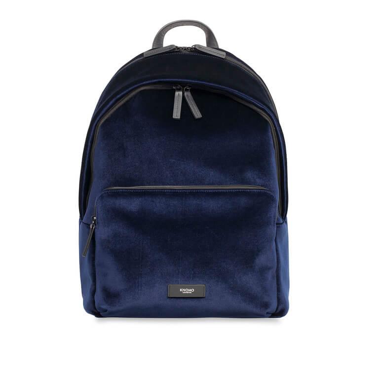 Стилна раница за преносими компютри до 14 инча - Knomo Bathurst Velvet Backpack (син) | JAR Computers Стилна раница за преносими компютри до 14 инча - Knomo Bathurst Velvet Backpack (син)