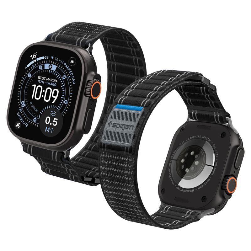 Текстилна каишка за Apple Watch 42мм, 44мм, 45мм, 46мм, Ultra, Ultra 2, Ultra 3 49мм - Spigen Fabric Sport Band Hook and Loop (черен) | JAR Computers Текстилна каишка за Apple Watch 42мм, 44мм, 45мм, 46мм, Ultra, Ultra 2, Ultra 3 49мм - Spigen Fabric Sport Band Hook and Loop (черен)