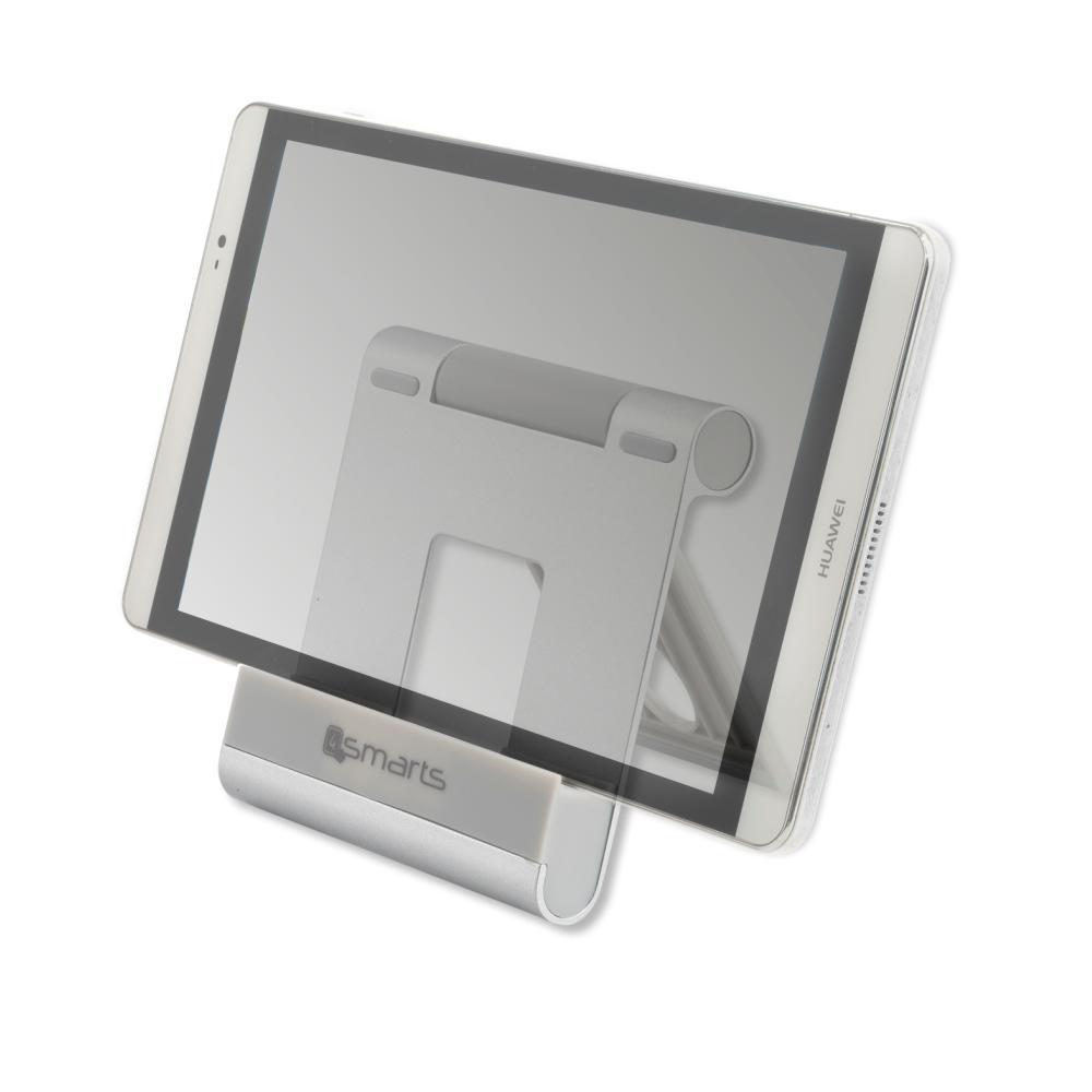 4smarts Aluminum Stand - преносима алуминиева поставка за смартфони и таблети (сребрист)
