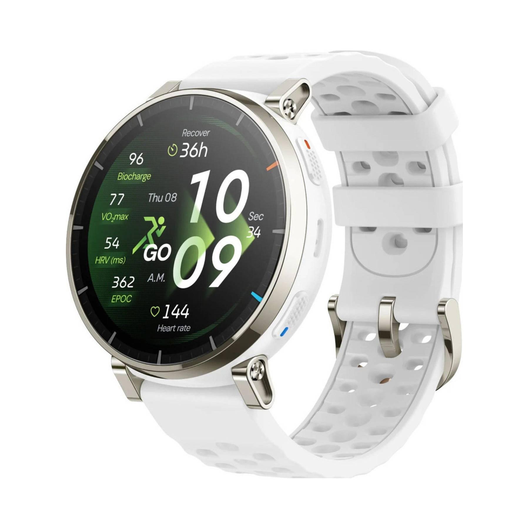 Amazfit Active 3 Premium GPS смарт часовник, AMOLED Sapphire, Aero White | JAR Computers Amazfit Active 3 Premium GPS смарт часовник, AMOLED Sapphire, Aero White