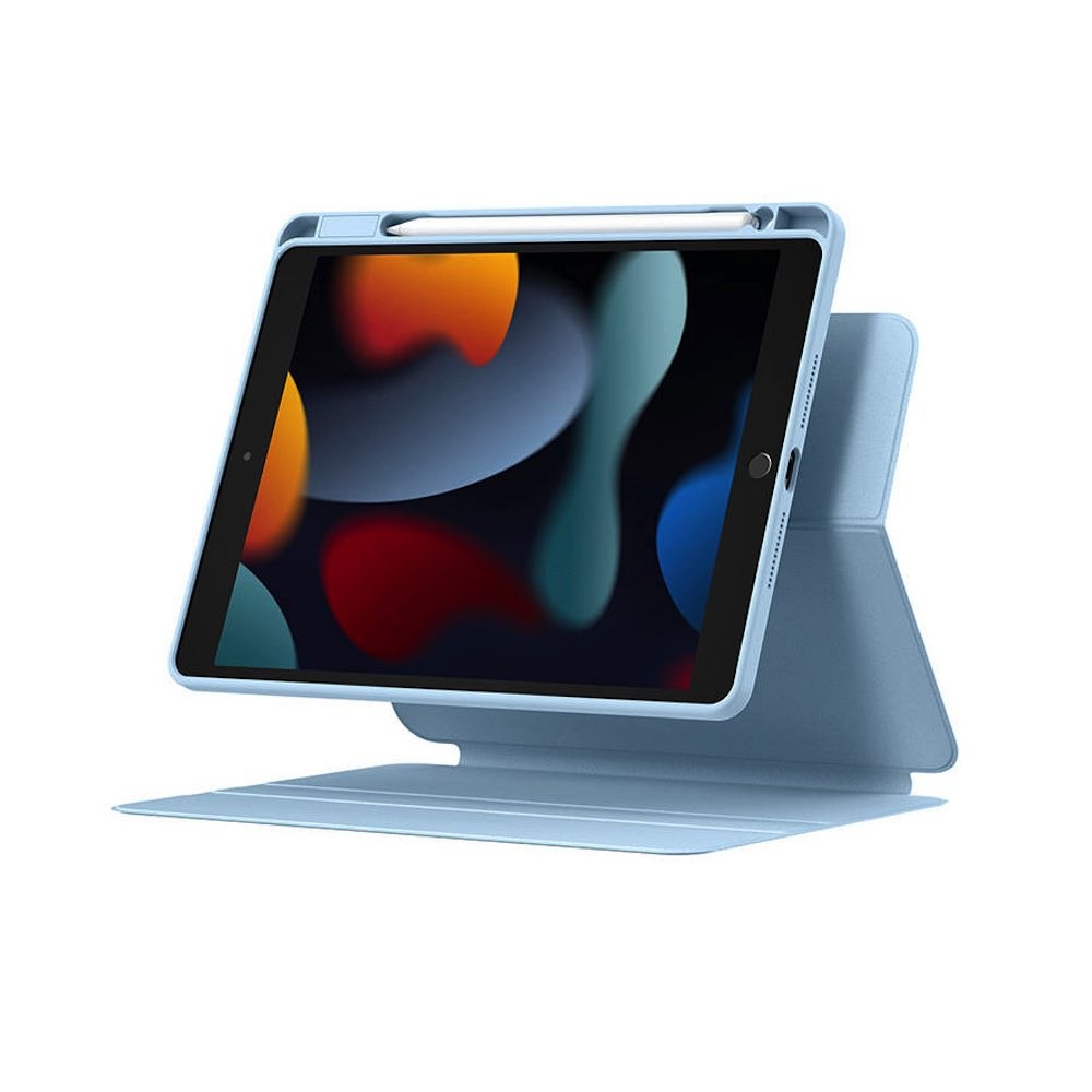 Baseus Minimalist Series Magnetic Protective Case - полиуретанов калъф с отделящ се кейс за iPad 9 (2021), iPad 8 (2020), iPad 7 (2019) (син)