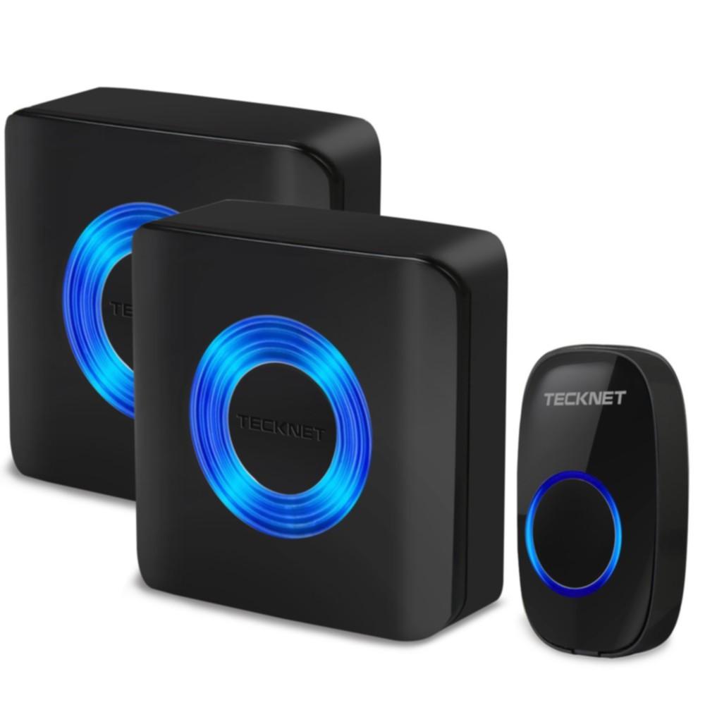 Безжичен звънец за входна врата - TeckNet WA688 Dual Plug-In Wireless Doorbell (черен) | JAR Computers Безжичен звънец за входна врата - TeckNet WA688 Dual Plug-In Wireless Doorbell (черен)