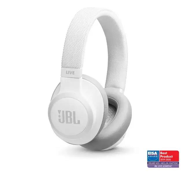 Безжични Bluetooth слушалки с гласово управление за мобилни устройства - JBL Live 650BTNC (бял) | JAR Computers Безжични Bluetooth слушалки с гласово управление за мобилни устройства - JBL Live 650BTNC (бял)