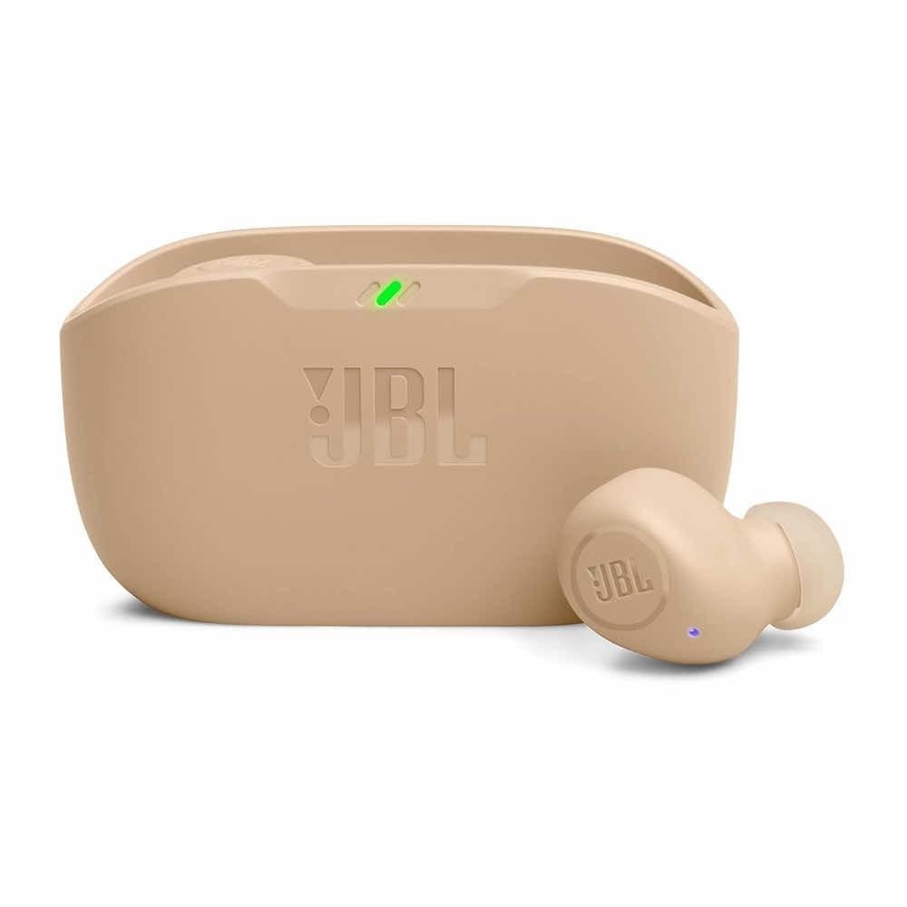 Безжични блутут слушалки със зареждащ кейс (бежов) - JBL Wave Buds TWS Earphones | JAR Computers Безжични блутут слушалки със зареждащ кейс (бежов) - JBL Wave Buds TWS Earphones