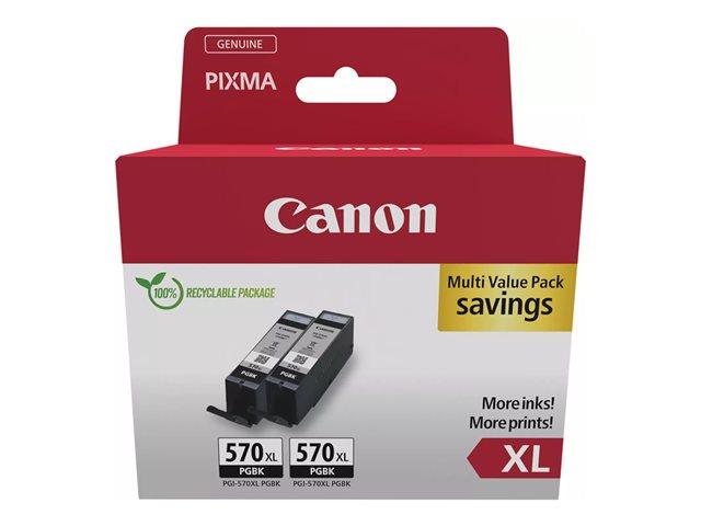CANON PGI-570XL Ink Cartridge BK TWIN BL SEC | JAR Computers CANON PGI-570XL Ink Cartridge BK TWIN BL SEC