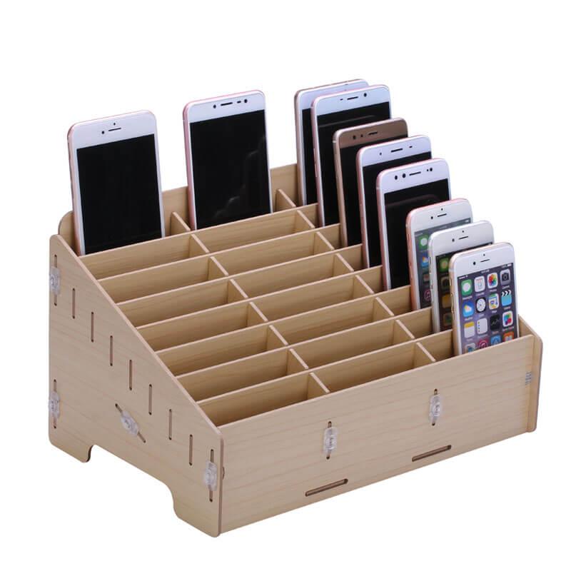 Дървена кутия с 48 слота за организиране на смартофни и части - Multifunctional Mobile Phone Repair Wooden Tool Box | JAR Computers Дървена кутия с 48 слота за организиране на смартофни и части - Multifunctional Mobile Phone Repair Wooden Tool Box