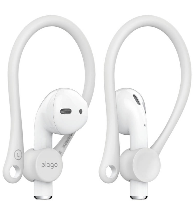 Elago AirPods EarHooks - силиконови кукички за Apple Airpods и Apple Airpods 2 (бял)