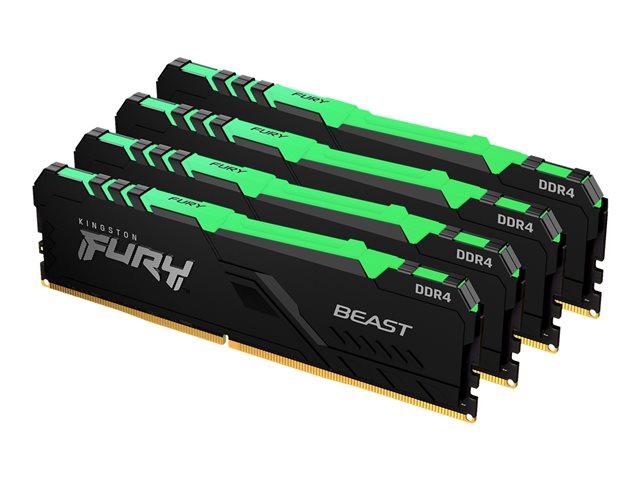KINGSTON 32GB 3200MHz DDR4 CL16 DIMM Kit of 4 FURY Beast RGB