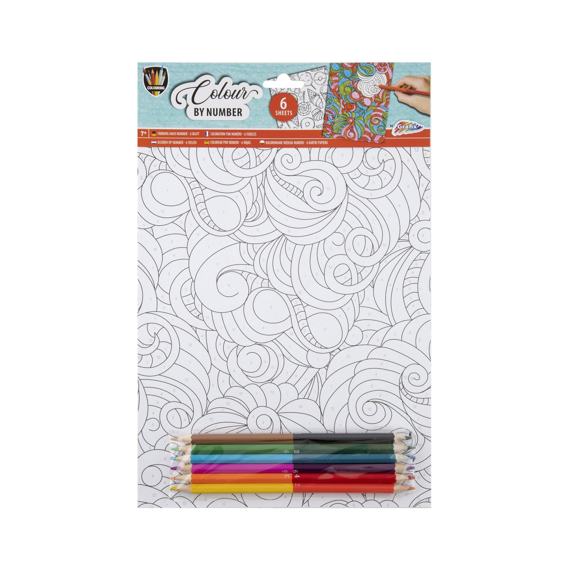 Moxy Рисуване по номера Мандала, А4, с 6 молива, 6 листа | JAR Computers Moxy Рисуване по номера Мандала, А4, с 6 молива, 6 листа