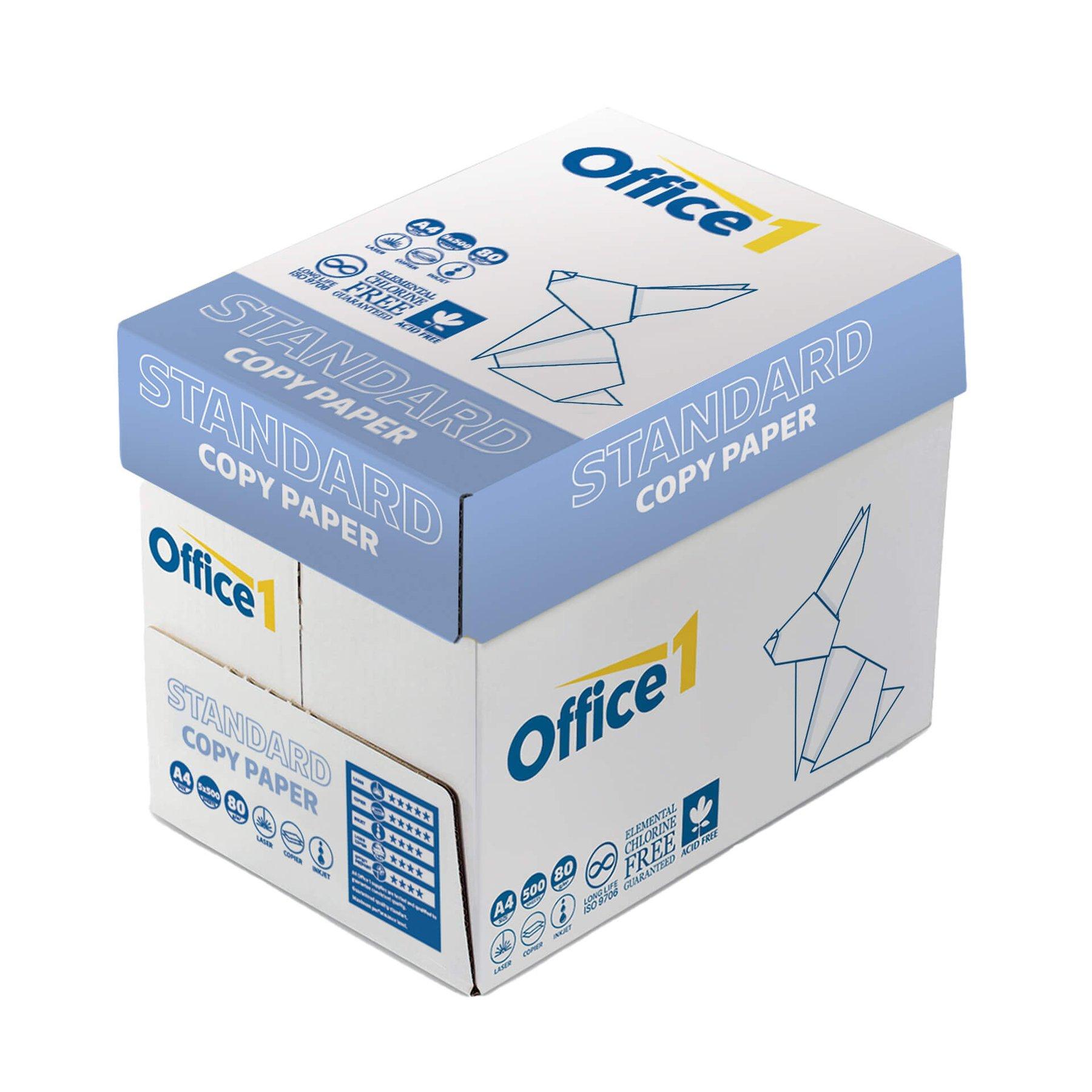 Office 1 Копирна хартия Standard, A4, 80 g/m2, 500 листа, 5 пакета | JAR Computers Office 1 Копирна хартия Standard, A4, 80 g/m2, 500 листа, 5 пакета