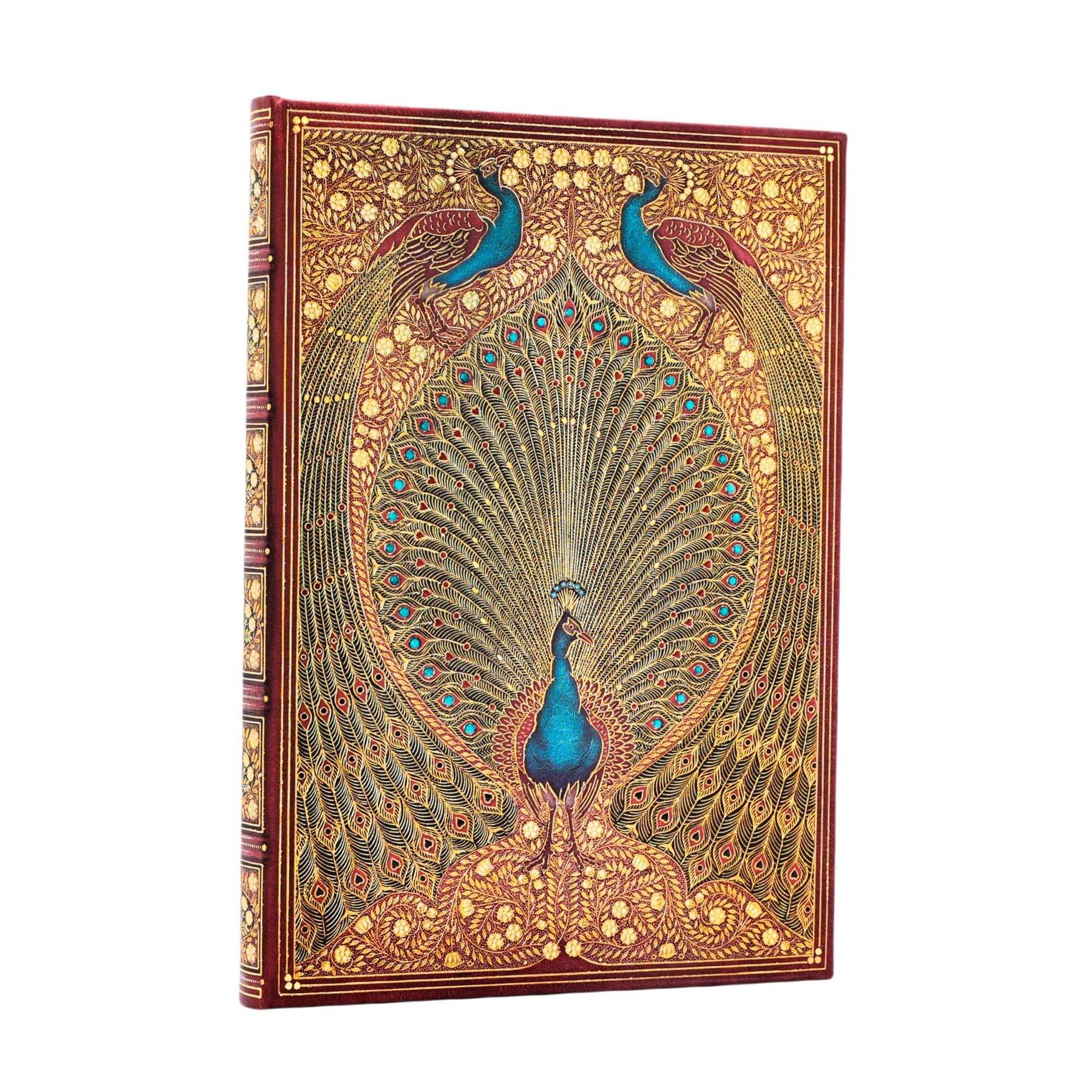 Paperblanks Тефтер Hafiz's Peacocks, Midi, твърда корица, 72 листа