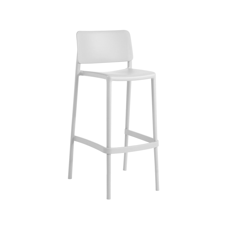 RFG Бар стол Joy S, пластмасов, бял, 75 cm
