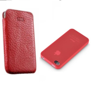 Перфектна комбинация за iPhone 4 - Sena Ultraslim + Pinlo Slice 3 (червени) | JAR Computers Перфектна комбинация за iPhone 4 - Sena Ultraslim + Pinlo Slice 3 (червени)