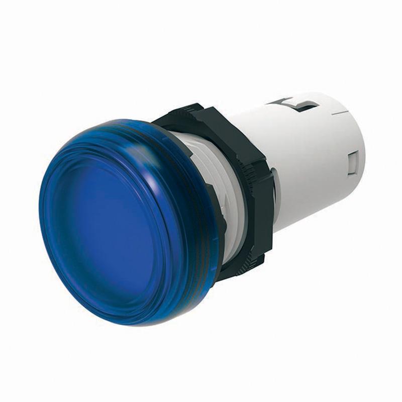 Сигнална лампа LED монолитна синя 220...230Vac Ø22mm IP66 Compact Scame | JAR Computers Сигнална лампа LED монолитна синя 220...230Vac Ø22mm IP66 Compact Scame