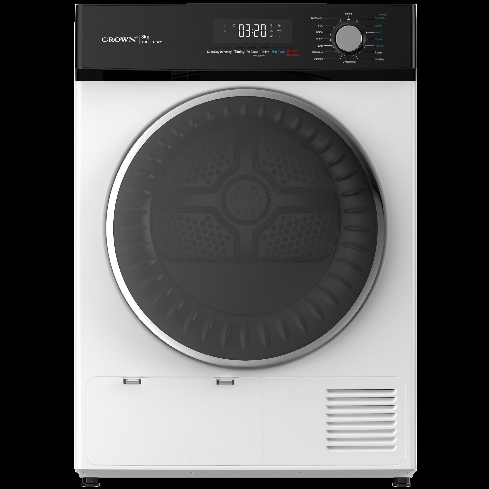 Сушилня Crown TDC8016WY , 8 kg, E , Бял
