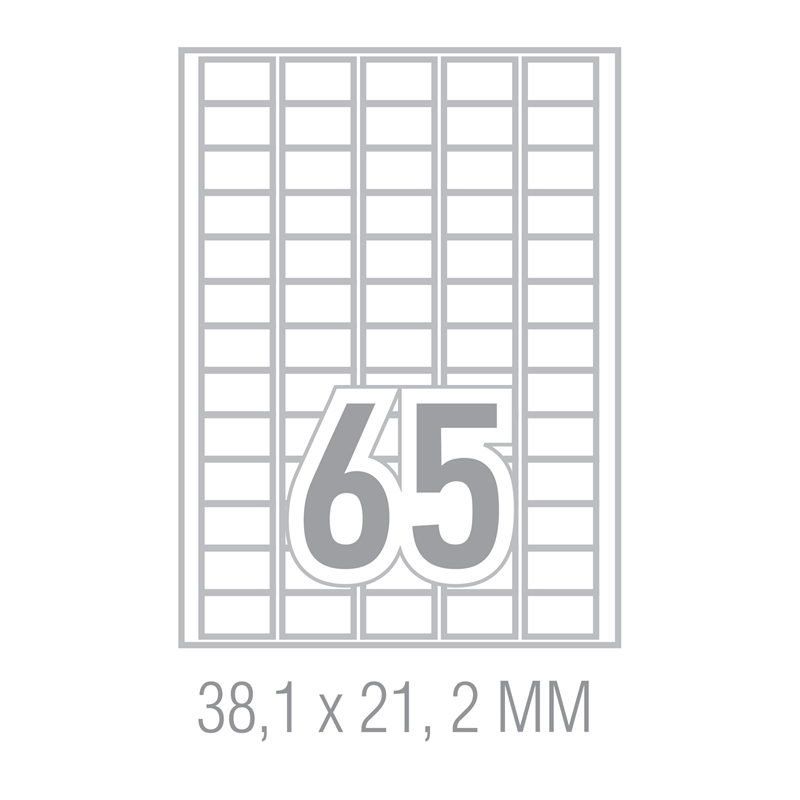 Tanex Самозалепващи се етикети, A4, 38.1 x 21.2 mm, прави ъгли, 100 листа