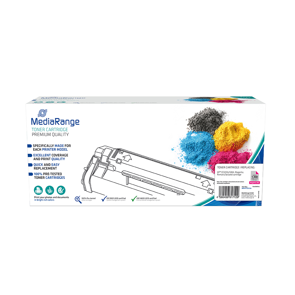 Toner MEDIARANGE Compatible for Printers HP (Magenta) (CE323A/128A) (MRHPTCE323A)