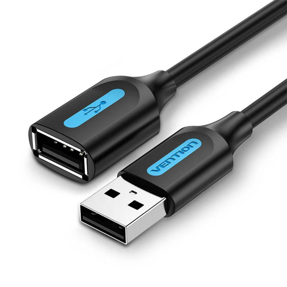 VENTION USB 2.0 A Male to A Female Extension Cable 1M black PVC Type (CBIBF) (VENCBIBF) | JAR Computers VENTION USB 2.0 A Male to A Female Extension Cable 1M black PVC Type (CBIBF) (VENCBIBF)