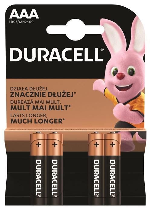Алкална батерия Duracell AAA, LR03, 1.5 V, блистер 4 бр. | JAR Computers Алкална батерия Duracell AAA, LR03, 1.5 V, блистер 4 бр.