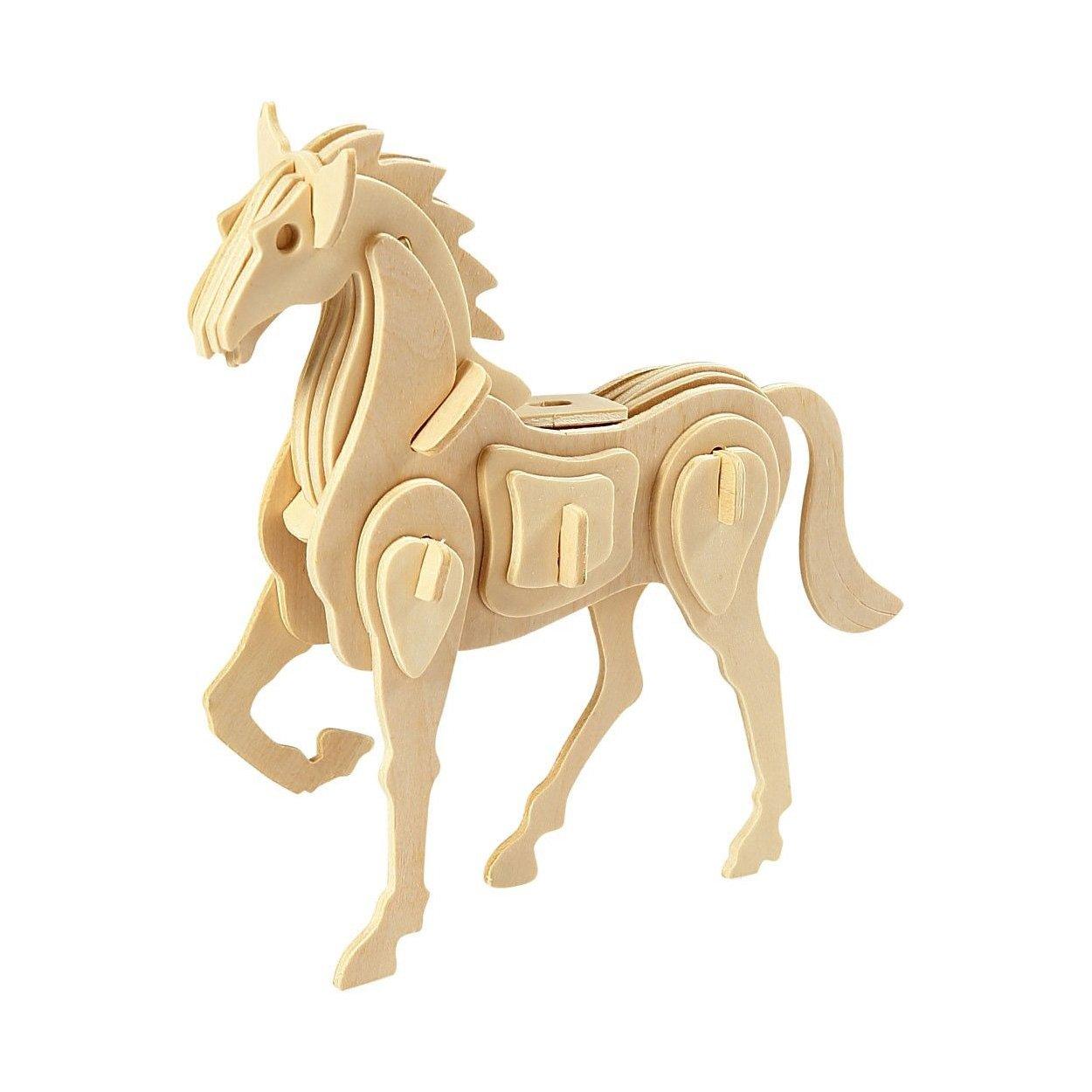 Creativ Company 3D Кон, за сглобяване и декорация, дървен, 18 х 4.5 х 16 cm | JAR Computers Creativ Company 3D Кон, за сглобяване и декорация, дървен, 18 х 4.5 х 16 cm