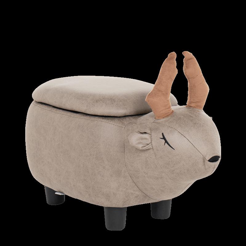 Детска табуретка с ракла - сив елен