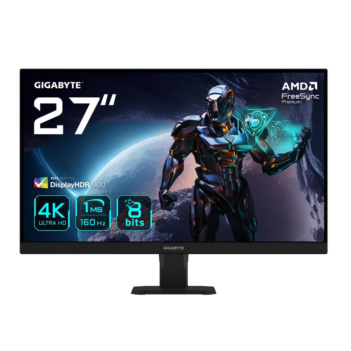 GIGABYTE GS27U 27" UHD Gaming Monitor - 3840 x 2160, 160Hz, 1ms, 350 cd/m², Display HDR400, HDMI 2.1, Displayport 1.4 | JAR Computers GIGABYTE GS27U 27" UHD Gaming Monitor - 3840 x 2160, 160Hz, 1ms, 350 cd/m², Display HDR400, HDMI 2.1, Displayport 1.4