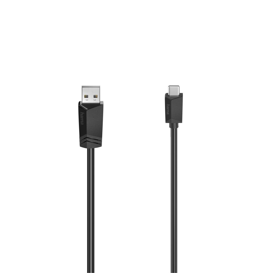 Hama 00200631 USB кабел USB 2.0 0,75 м USB C USB A 0,48 Гбит/с Черен