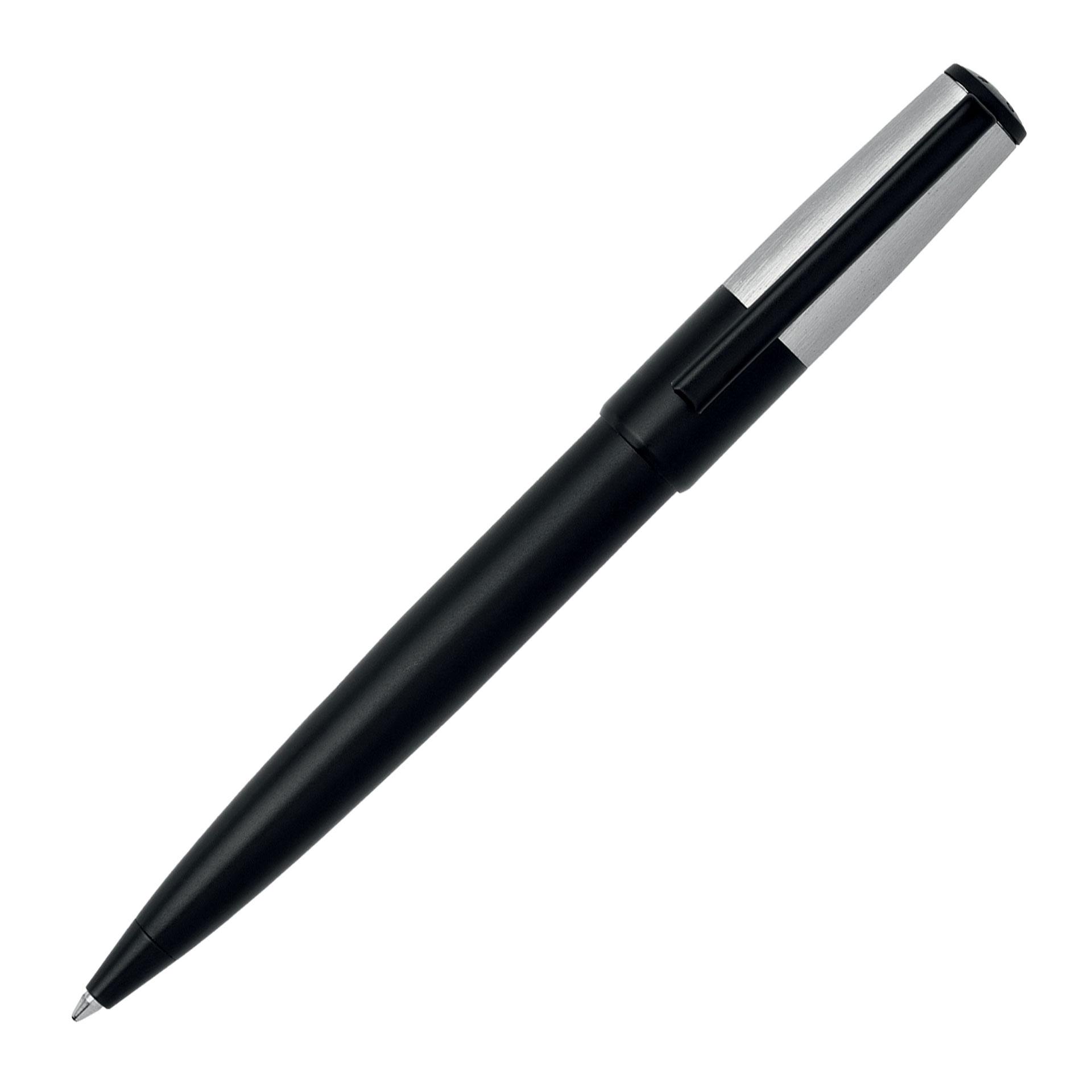 Hugo Boss Химикалка Gear Minimal, черно-сребриста