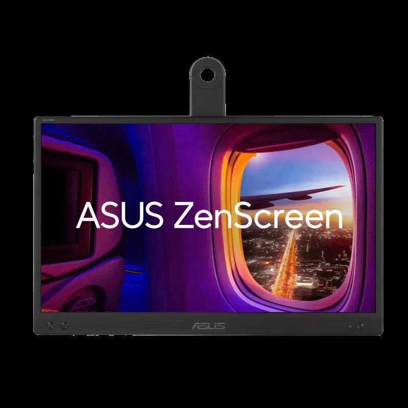 Монитор ASUS ZenScreen MB166CR, 15,6",Full HD, IPS, USB Type-C, Flicker Free, Blue Light Filter, Anti-glare surface, 360° kickstand, Black -90LM07D3-B03170