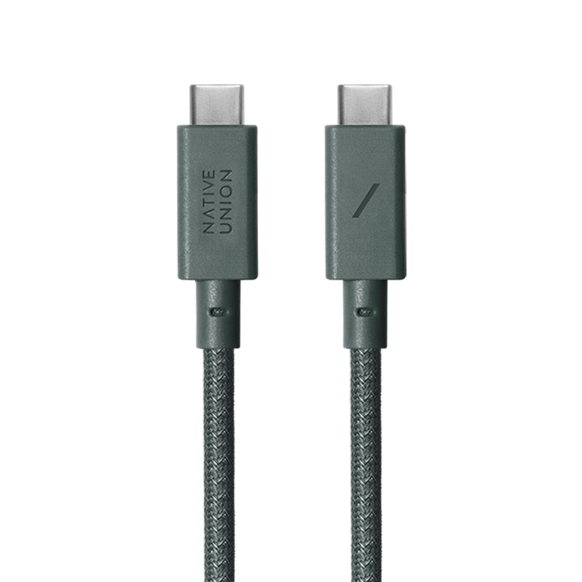 Native Union Anchor USB-C to USB-C Cable 3m - Slate Green | JAR Computers Native Union Anchor USB-C to USB-C Cable 3m - Slate Green