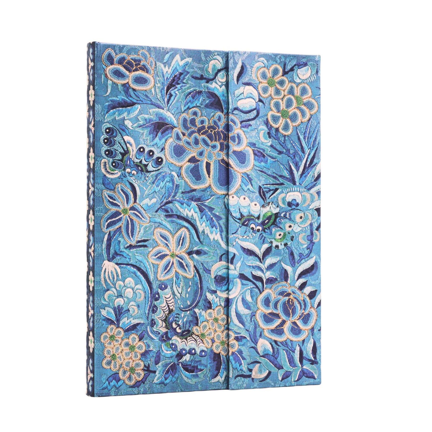 Paperblanks Тефтер Blue Willow, Midi, широки редове, твърда корица, 72 листа