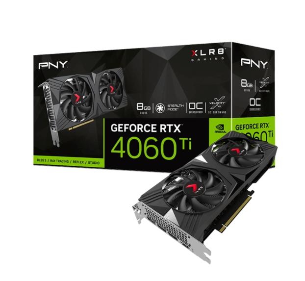 PNY GeForce RTX 4060 Ti 8GB GDDR6 XLR8 Gaming VERTO Dual Fan OC