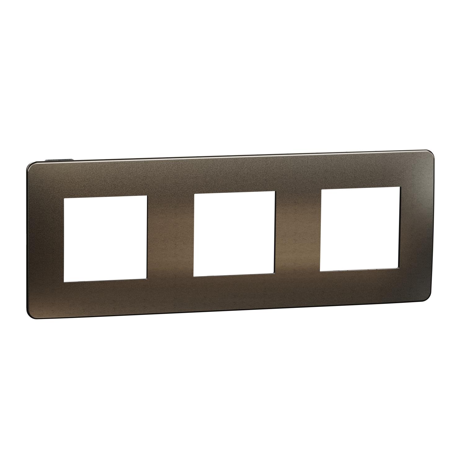 Рамка 3x 2M Unica Studio Metal, тъмен алуминий/антрацит - SCHNEIDER ELECTRIC New Unica NU280653M | JAR Computers Рамка 3x 2M Unica Studio Metal, тъмен алуминий/антрацит - SCHNEIDER ELECTRIC New Unica NU280653M