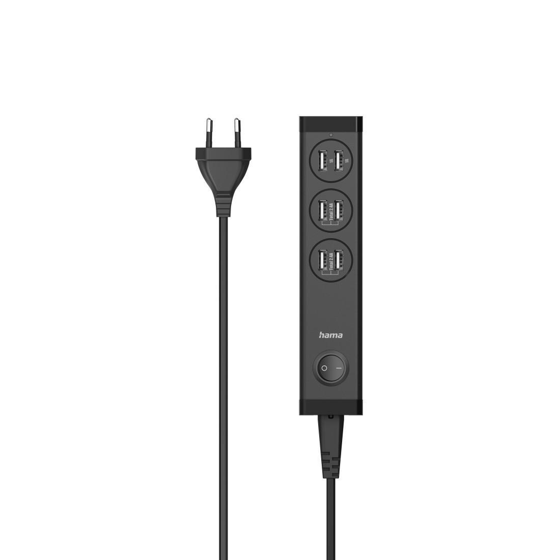 Разклонител HAMA 6 х USB-A порта, 34 W | JAR Computers Разклонител HAMA 6 х USB-A порта, 34 W