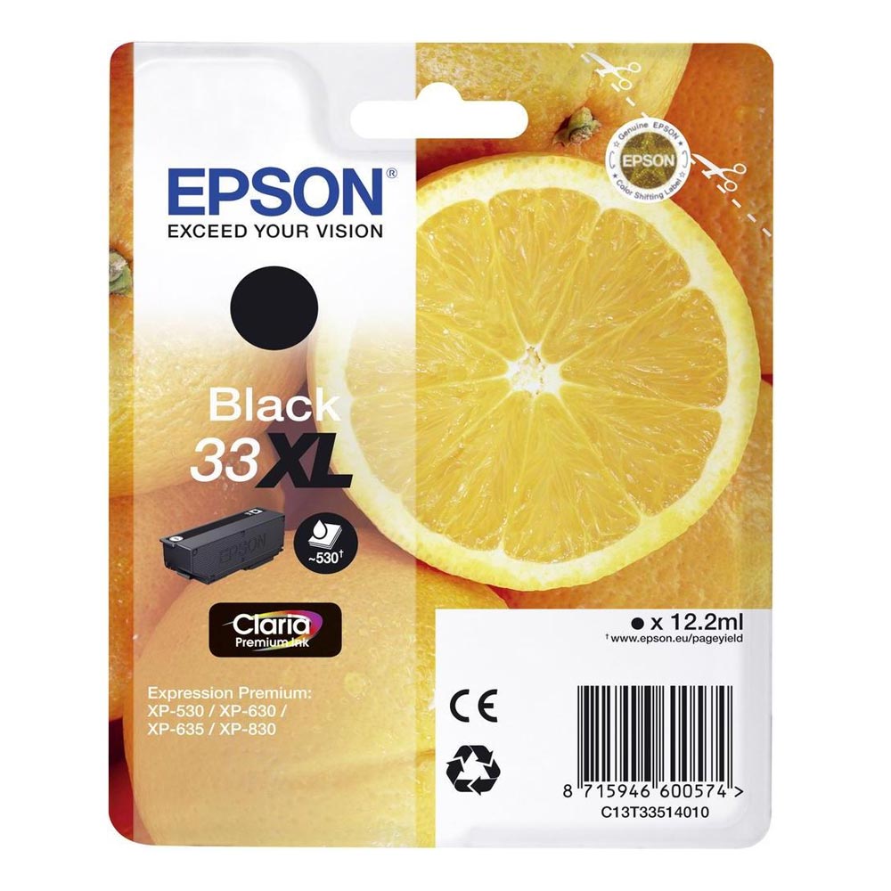XP 530/630/635/830 SERIES 33 INK CRTR BLACK XL (EPST335140)