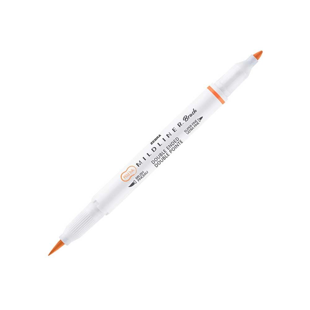 Zebra Маркер-четка Mildliner Brush&Marker Friendly, кайсия