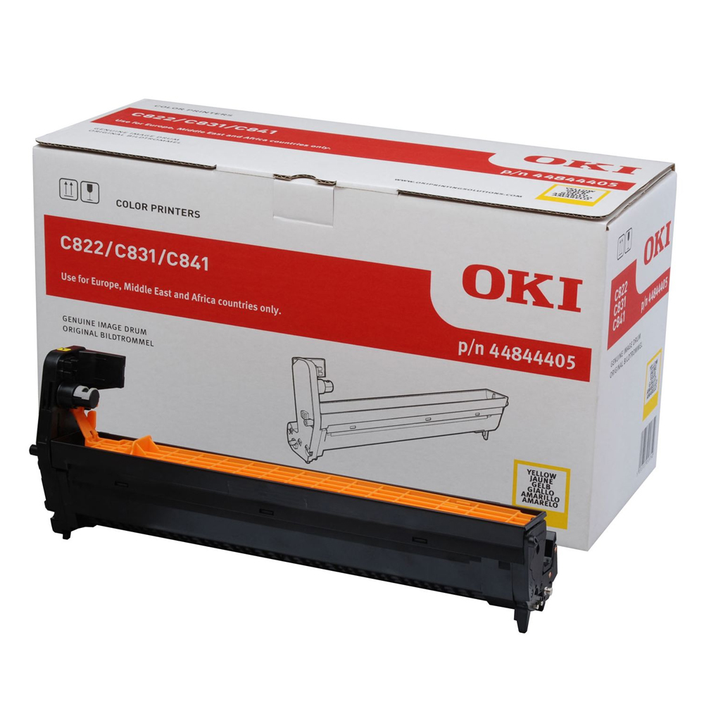 C822/831/841 DRUM YELLOW (44844405) 30k (OKI-C822-YEP)