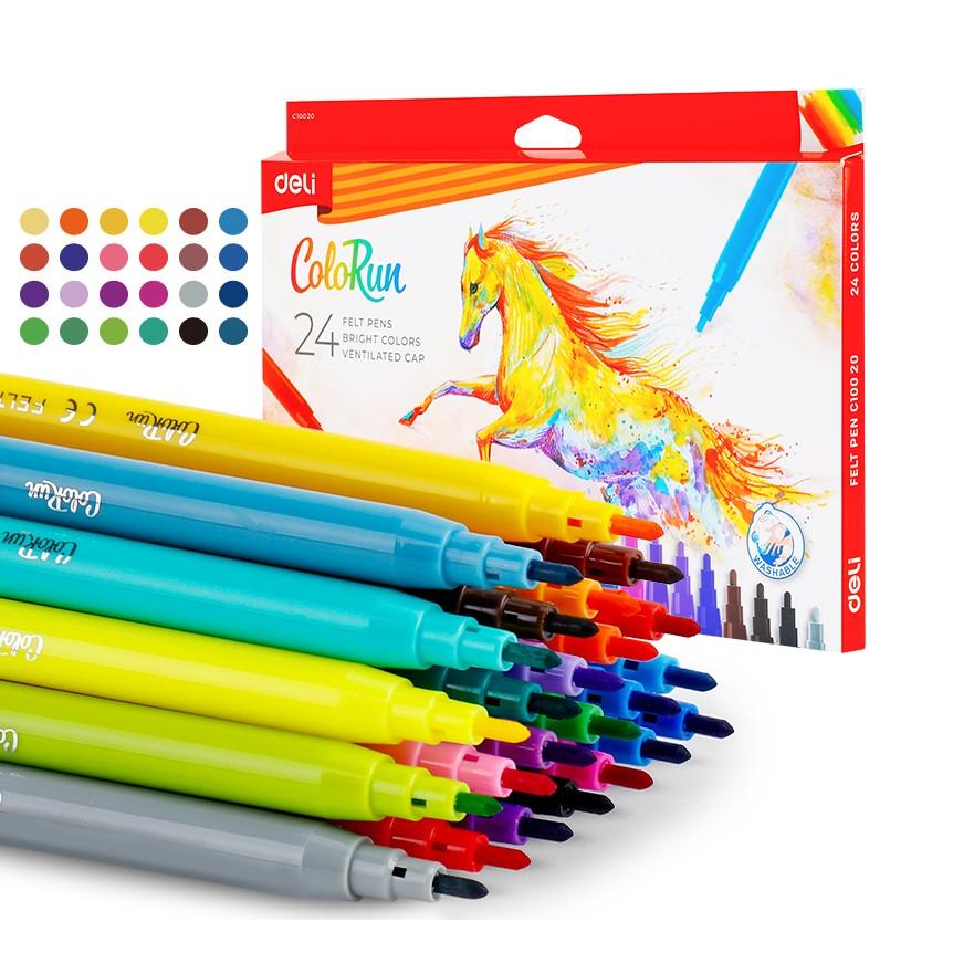 Флумастери Deli Colorun EC10020, 24 цвята | JAR Computers Флумастери Deli Colorun EC10020, 24 цвята