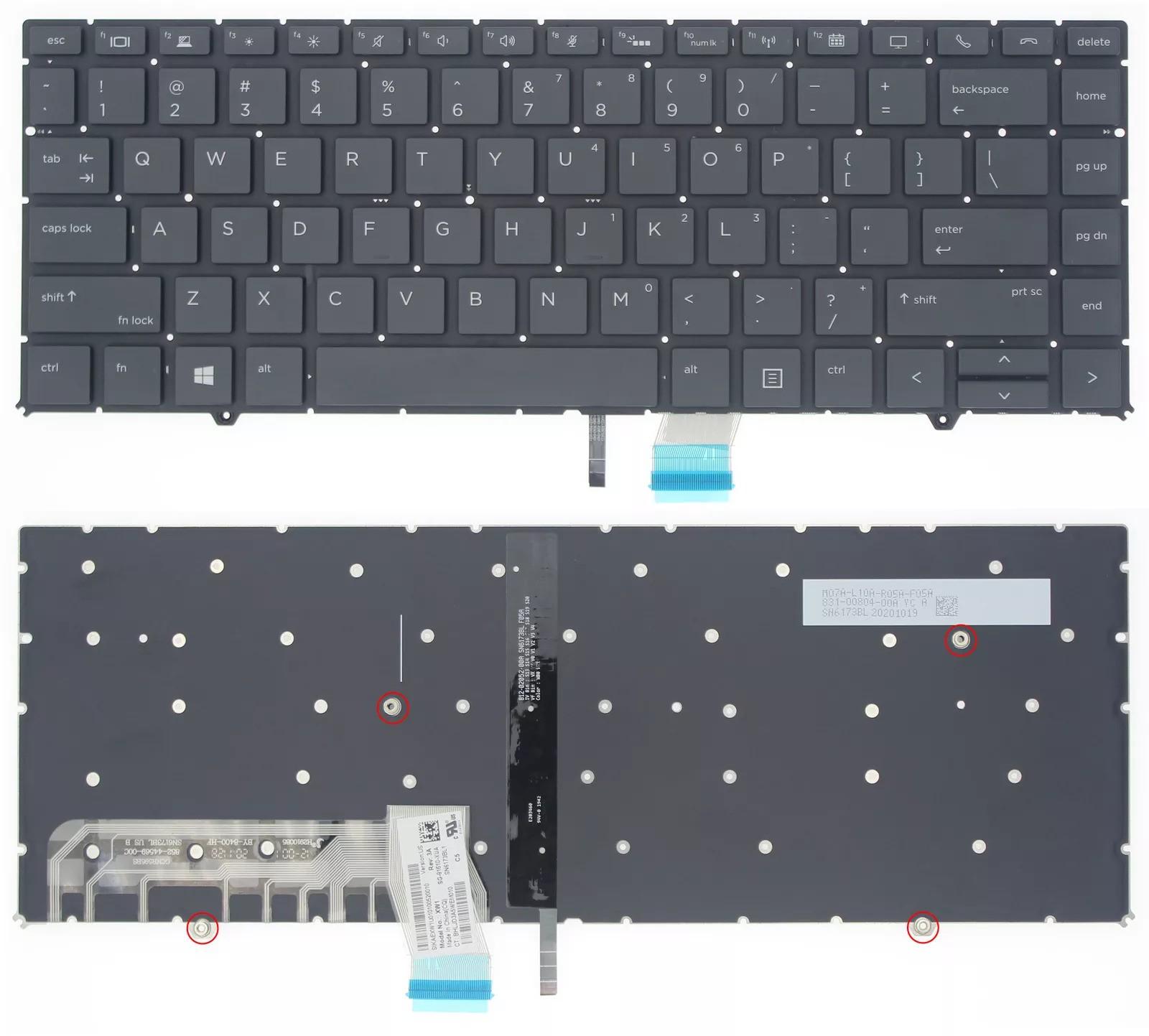 Клавиатура за лаптоп HP EliteBook 1050 G1 ZBook Studio G5 Черна Без Рамка с Малък Ентър - С Подсветка | JAR Computers Клавиатура за лаптоп HP EliteBook 1050 G1 ZBook Studio G5 Черна Без Рамка с Малък Ентър - С Подсветка