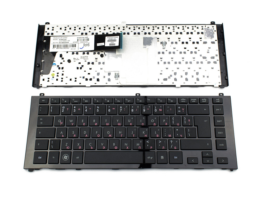 Клавиатура за лаптоп HP ProBook 4411S 4410s 4416s 4415s Black Frame Black / Черна с Черна Рамка  | JAR Computers Клавиатура за лаптоп HP ProBook 4411S 4410s 4416s 4415s Black Frame Black / Черна с Черна Рамка