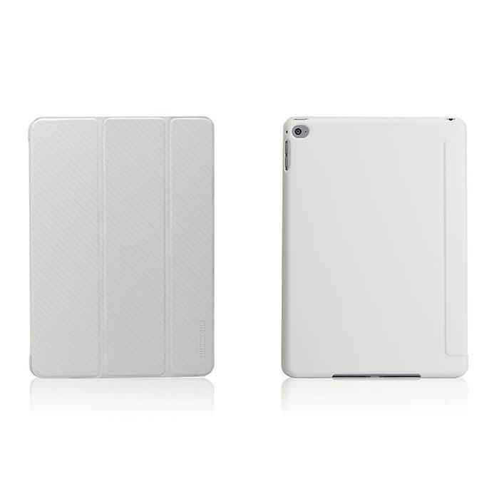 Кожен кейс с поставка и покритие за дисплея за iPad Air 2, iPad Pro 9.7 - Tunewear CarbonLook (бял) | JAR Computers Кожен кейс с поставка и покритие за дисплея за iPad Air 2, iPad Pro 9.7 - Tunewear CarbonLook (бял)