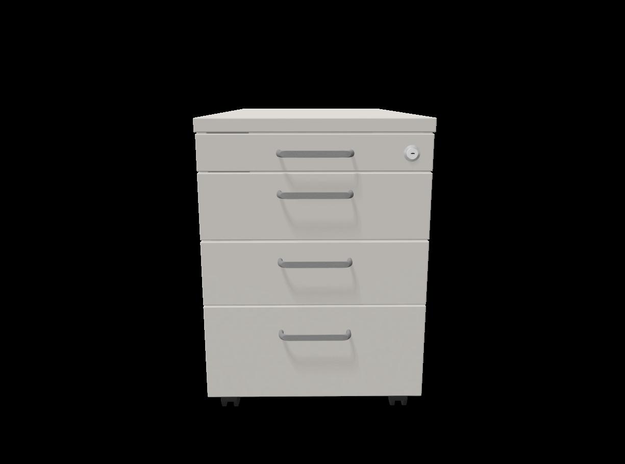 Мобилен контейнер с четири чекмеджета Easy Space 3D PD, 430х800х600мм, ПДЧ 18 мм, платинено сив | JAR Computers Мобилен контейнер с четири чекмеджета Easy Space 3D PD, 430х800х600мм, ПДЧ 18 мм, платинено сив